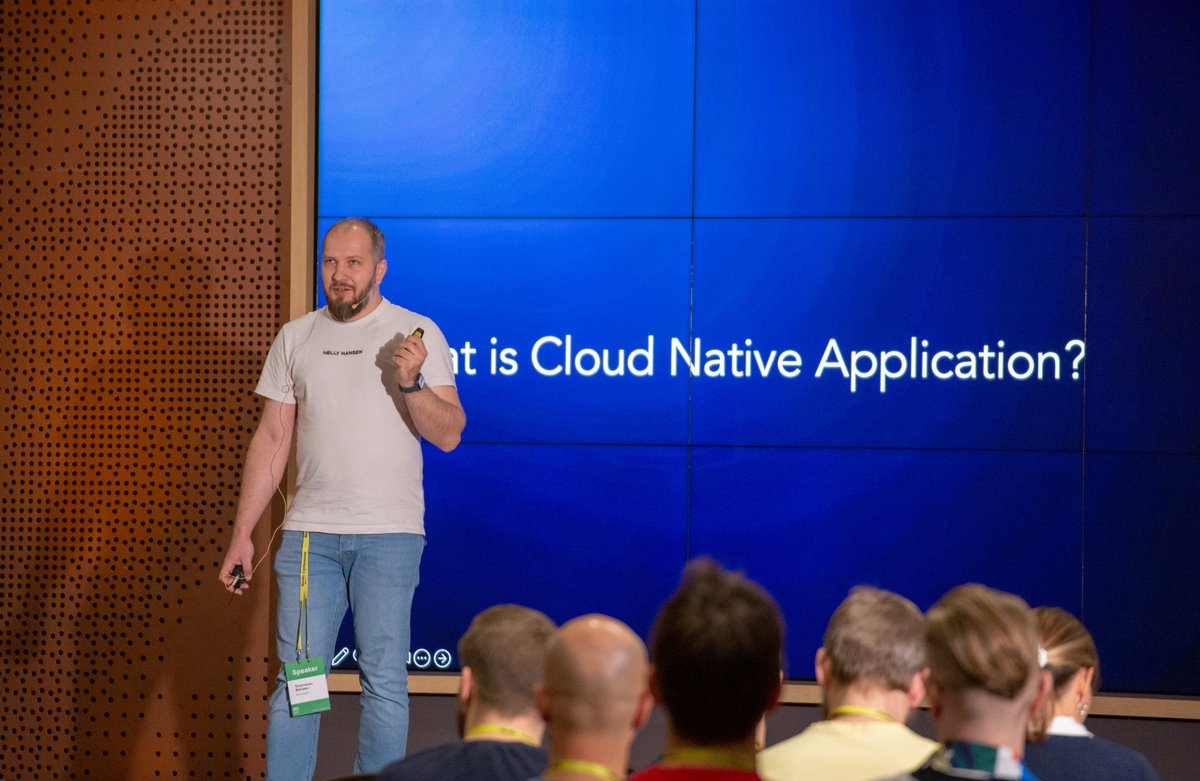 Nordic DevOps Days 2023 presentation slide - CEO and CTO talk on cloud adoption