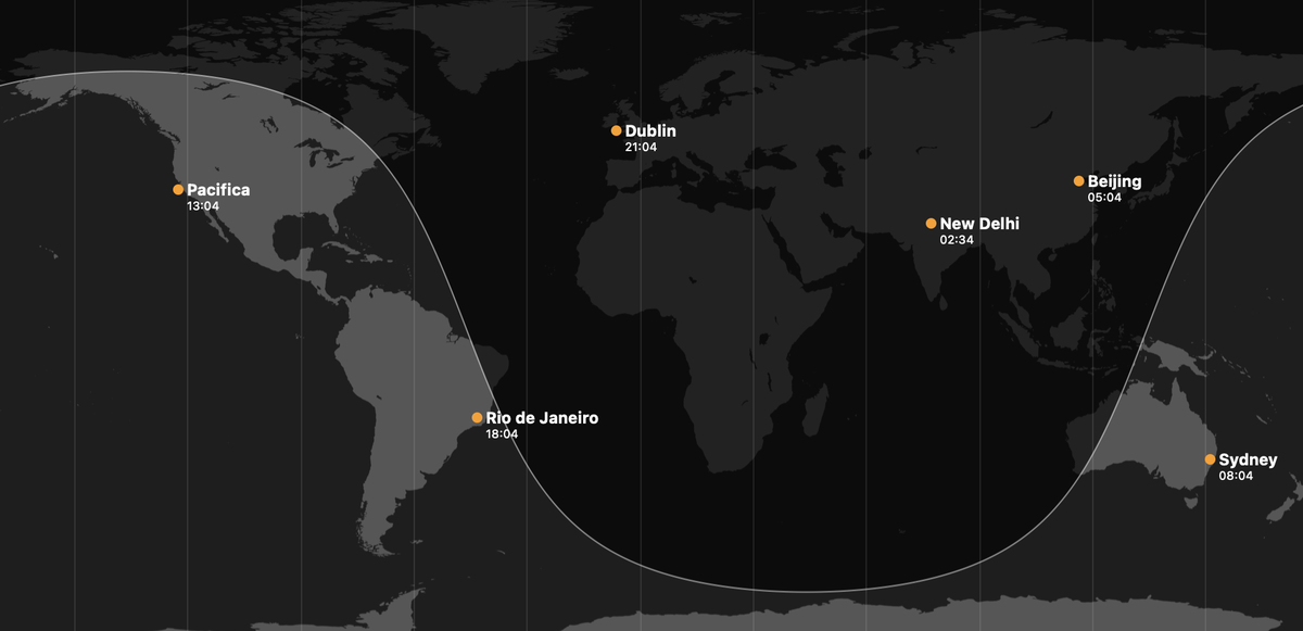 Часовые пояса команд Microsoft по всему миру - Редмонд, Пекин, Дублин, Нью-Дели