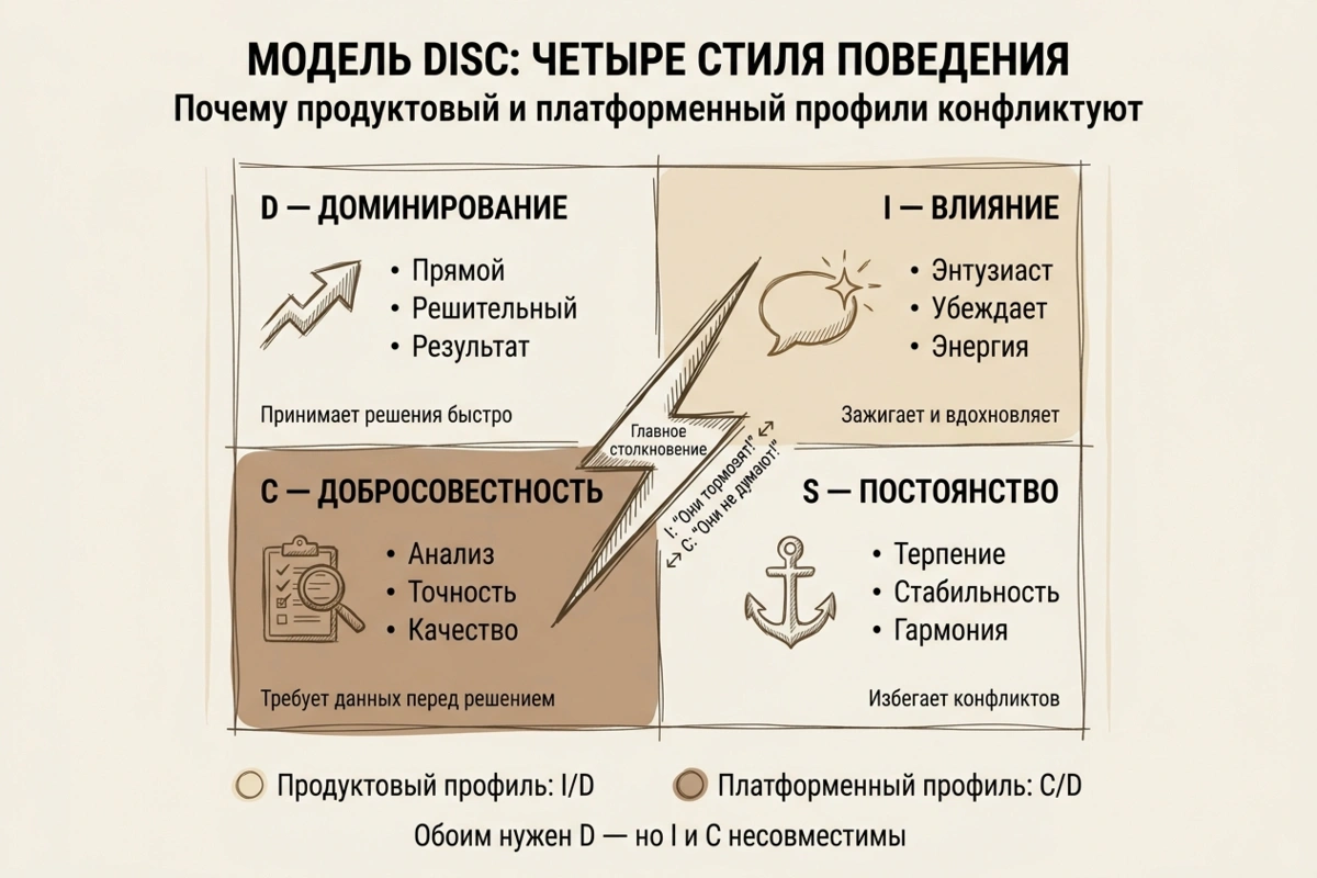Модель DISC – почему продуктовый и платформенный профили конфликтуют
